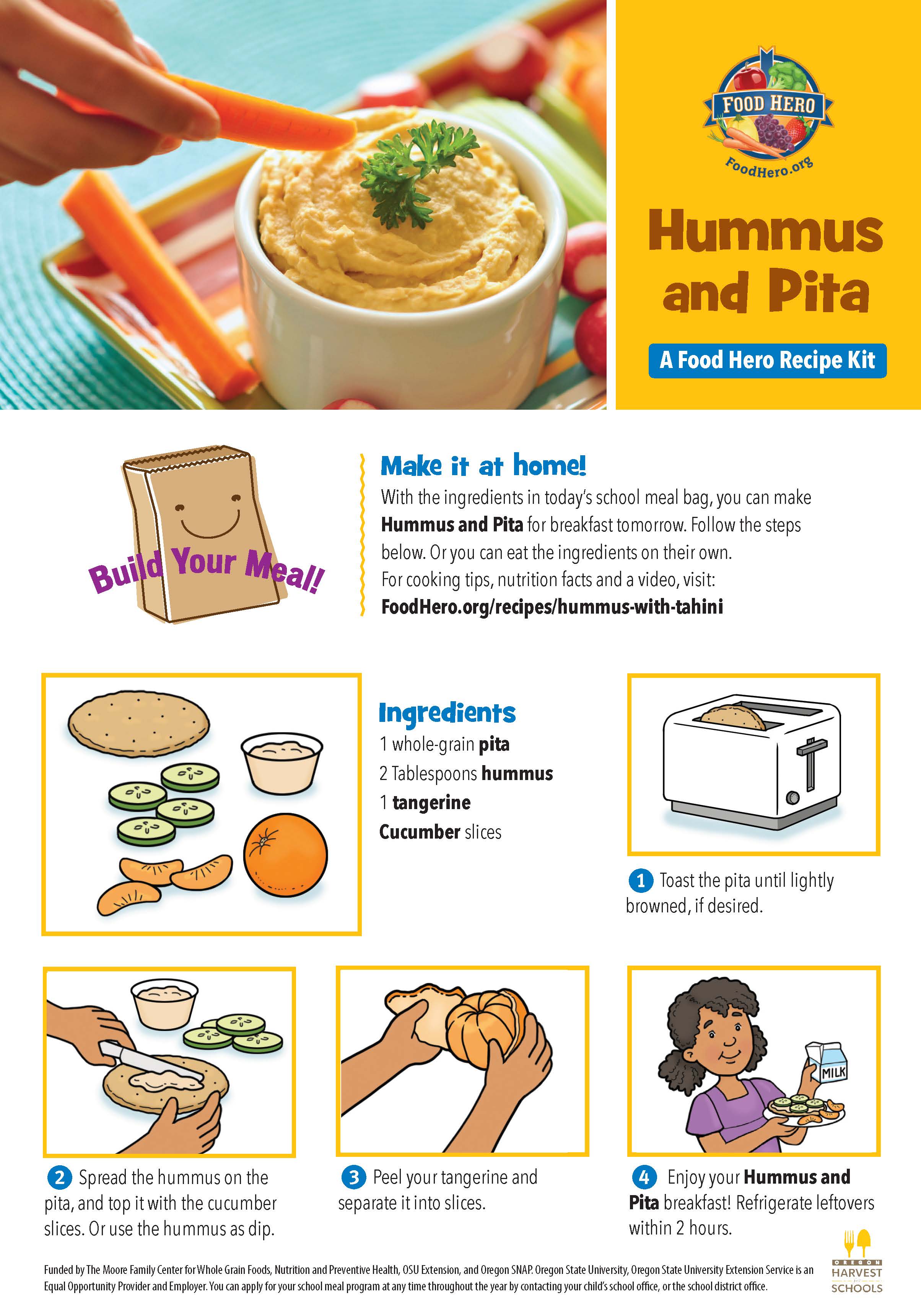 Hummus (no tahini) Food Hero Recipe